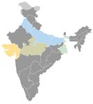 Inde • |1538/1555| • dynastie Suri: carte